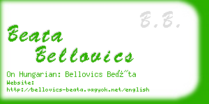 beata bellovics business card